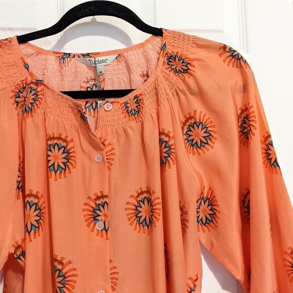 Tucker The Classic Blouse Morning Medallions in Silk Cotton - Picture 4 of 10